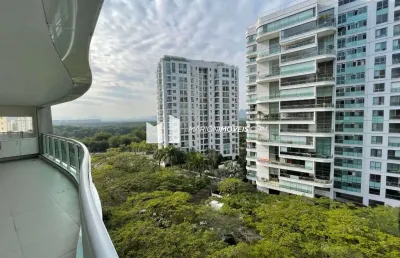 Apartamento à venda no península, fontvieille, barra da tijuca, rio de janeiro, 4 quartos (suítes), dep., varanda, 3 vagas; infraestrutura completa