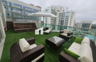 Cobertura à venda na barra da tijuca, rio de janeiro, rj, union square, centro metropolitano, 4 quartos (2 suites), duplex, piscina, churrasqueira, vg