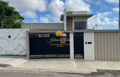 Casa linear à venda, com 4 quartos, piscina, área gourmet, terreno com 360m², no parque das flores, rio das ostras, rj