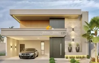 Casa linear em alto padrão com 3 suítes com closet a venda no condomínio alphaville 1 em rio das ostras rj