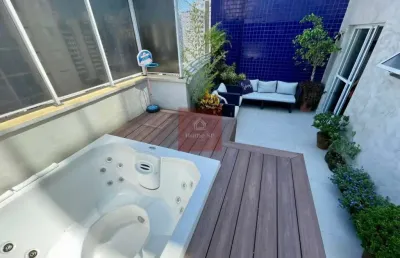 Cobertura penthouse em moema índios, 88,95m², fora de rota, reformada, 2 dormitórios, sendo 1 suíte.
