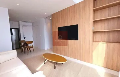 Mobiliado! apartamento com 1 dormitório, 1 vaga e com 44 m² - jardim paulista