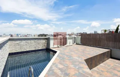 Cobertura para locação em moema 182² 2dorms 1suite 2vagas de garagem com piscina