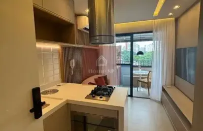 1 dormitório, com 32m², totalmente mobiliado em moema!