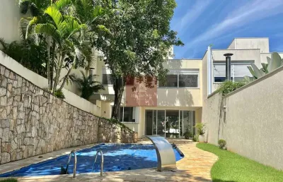 Casa em condomínio fechado brooklin - 425m² 4suites 4vagas de garagem com piscina e churrasqueira