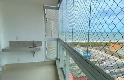 Apartamento novinho com vista lateral para o mar de itaparica / vila velha - es