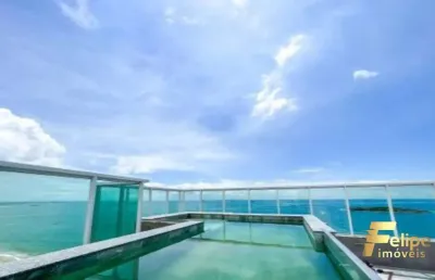 Cobertura duplex frente para o mar na praia de itaparica