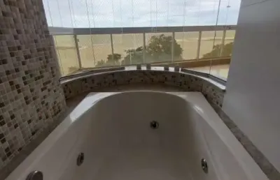 Um deslumbre de apartamento com 4 suítes frente mar para a praia das castanheiras / centro - es