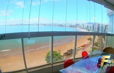 Apartamento frente mar de alto padrão na praia do morro / guarapari - es