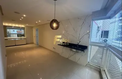 Lindo apartamento semimobiliado com 3 quartos na praia da costa.