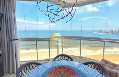 Deslumbrante apartamento frente mar da praia do morro / guarapari