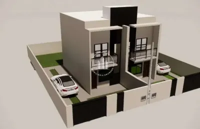 Sobrado geminado 2 quartos 75m² - sertão do maruim - jms