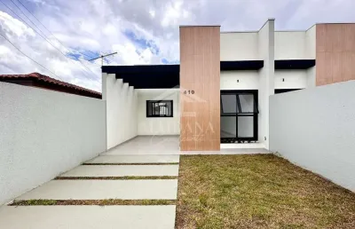 Casa nova com 03 dormitórios sendo 01 suíte à venda, ouro fino, são josé dos pinhais, pr