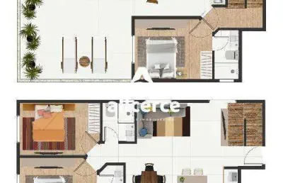 Cobertura à venda com 3 quartos 3 suítes, 140m² em coqueiros florianópolis