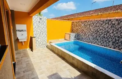 Sobrado em condomínio 2 dormitórios, com piscina individual - cibratel ii, itanhaém.