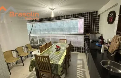 Apartamento 2 dormitórios vista total mar, vila anhanguera - mongaguá/sp