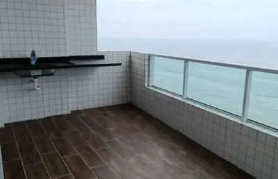 Apartamento frente mar 3 dormitórios à venda, bairro florida - praia grande.