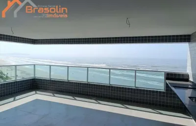 Apartamento frente mar 3 dormitórios - caiçara, praia grande/sp.