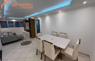 Apartamento 2 dormitórios mobiliado - guilhermina/ praia grande