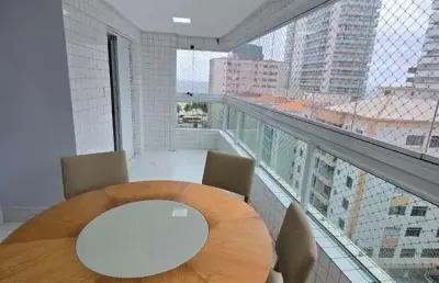 Apartamento 3 suítes com vista para o mar, 1 quadra da praia – bairro aviação, praia grande/sp
