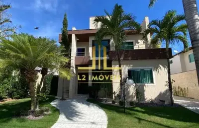 Casa luxuosa - 5 quartos sendo 4 suítes - porteira fechada - alphaville litoral norte 1