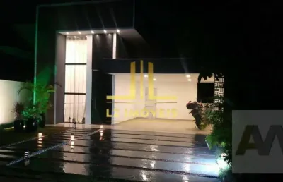 Casa alto padrão em condomínio - 4 quartos com 2 suíte - alphaville litoral norte ii