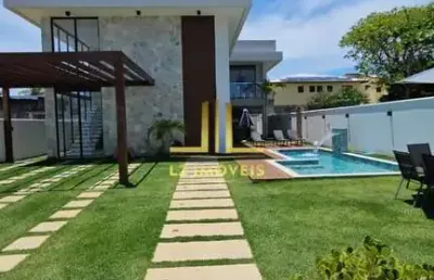 Casa nova - 7 suítes - 422m² - cond. paraíso - guarajuba