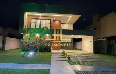 Casa luxuosa - 4 suítes - alphaville litoral norte 3