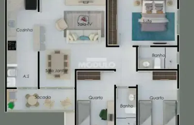 Apartamento à venda, 3 quartos, 2 suítes, 1 vaga, osvaldo rezende - uberlândia/mg
