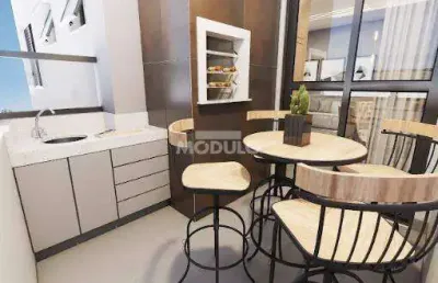 Apartamento à venda, 2 quartos, 1 suíte, 2 vagas, santa mônica - uberlândia/mg