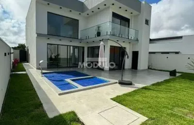 Sobrado condominio alphaville, 4 suites com closet e area gourmet completa