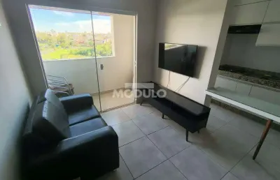 Apartamento mobiliado para locação, bairro tibery com 2 quartos