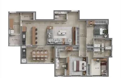 Apartamento à venda, 3 quartos, 3 suítes, 2 vagas, lidice - uberlândia/mg