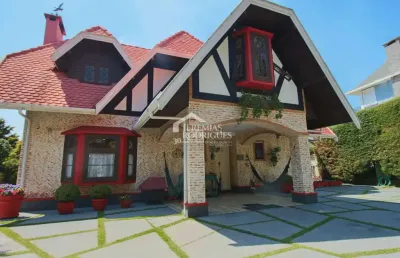 Casa com 5 dormitórios, 323 m² - alto do capivari - campos do jordão/sp.