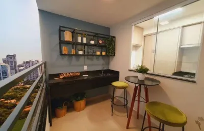 Apartamento 2/4, pertinho do uberlândia shopping com suíte, sacada e área de lazer completa