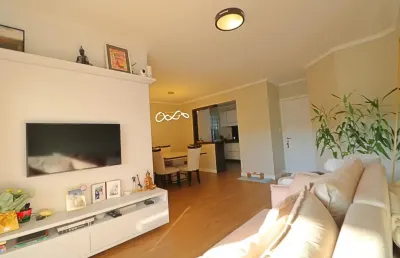 Porteira fechada! apartamento mobiliado com 2 vagas – vila nova, jaraguá do sul