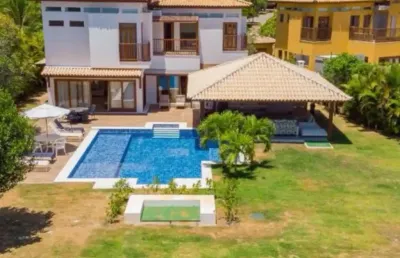 Linda casa em costa de sauípe em quintas de sauípe portaria fechada frente lagoa