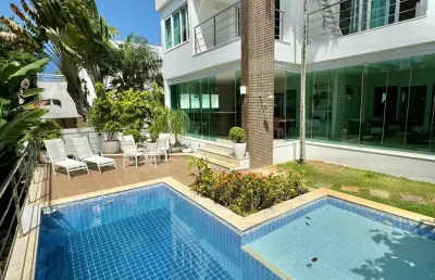 Casa com 4 suítes em alphaville salvador 1piscina espaço gourmet reformada