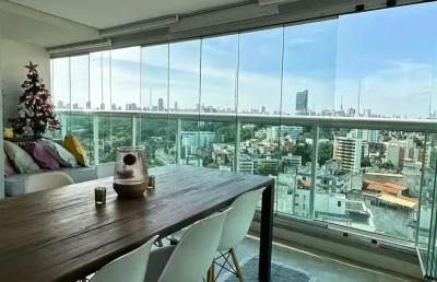 Apartamento no celebration garibaldi quarto e sala reformado andar alto com varanda