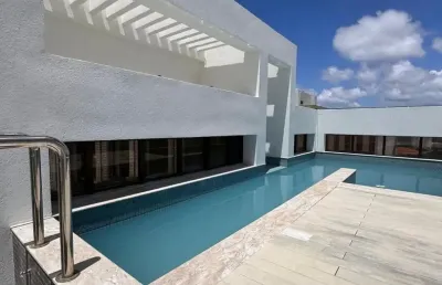 Linda cobertura no lumno greenville em patamares 3 suítes com piscina e mobiliada
