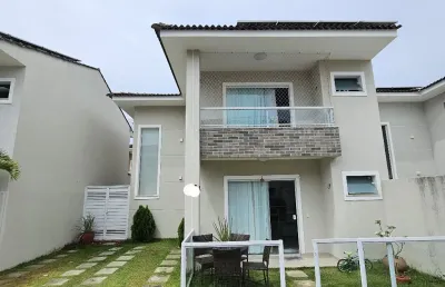Casa em condeomibio a venda 3 quartos em miragem vilas do atlântico com área gourmet lauro de freitas