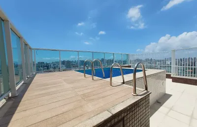 Cobertura a venda na pituba com 4 quartos piscina área gourmet e vista mar