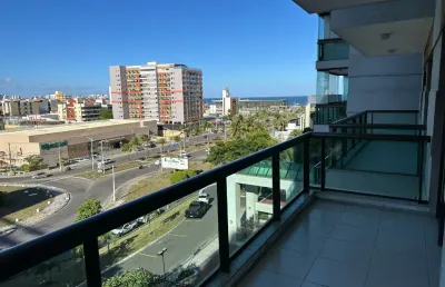 Apartamento a venda em armação quarto e sala vista mar varandão no bela vista long stay