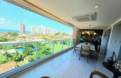 Apartamento a venda em patamares com 3 quartos vista mar varanda gourmet no mario cravo