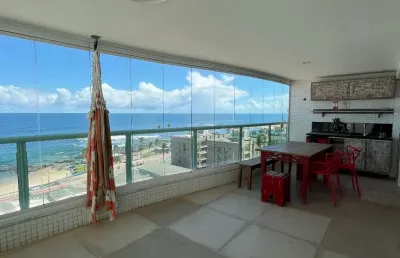 Apartamento a venda no terrazzo ondina com 2 suites reformado 2 vagas vista mar