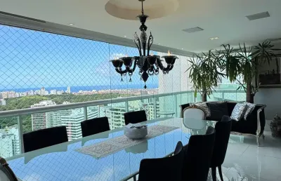 Apartamento a venda no diamond itaigara com 3 suites mobiliado