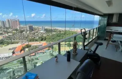 Apartamento a venda no colina a em patamares com 3 suites vista mar e varanda gourmet no maison biarritz