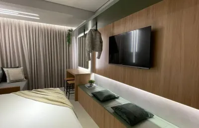 Apartamento a venda no barra premium com um quarto  e mobiliado