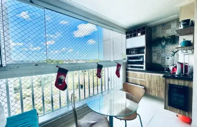 Apartamento a venda no villa alegro na paralela com 3 quartos e varanda gourmet