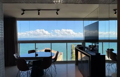Apartamento a venda no cloc marina quarto e sala vista mar e alto luxo